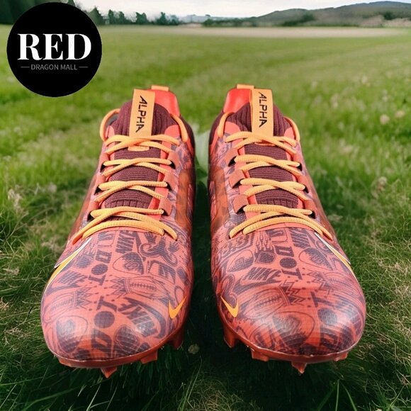 Nike Alpha Menace 4 Elite NRG FQ4046-600 Red Football Cleats - Men\'s Size 13 main image 5